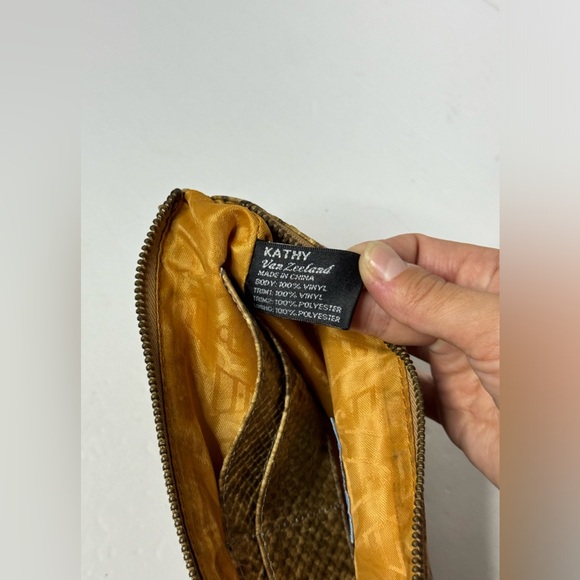 KATHY VAN ZEELAND Faux Snake Clutch Purse with Ornate Strap - Picture 9 of 12